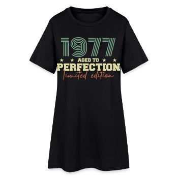 1977 - Women’s T-Shirt Dress - black - Front