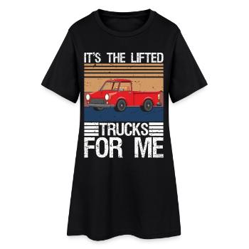 Ce sont les camions surélevés pour moi - Robe T-shirt Femme - noir - Devant