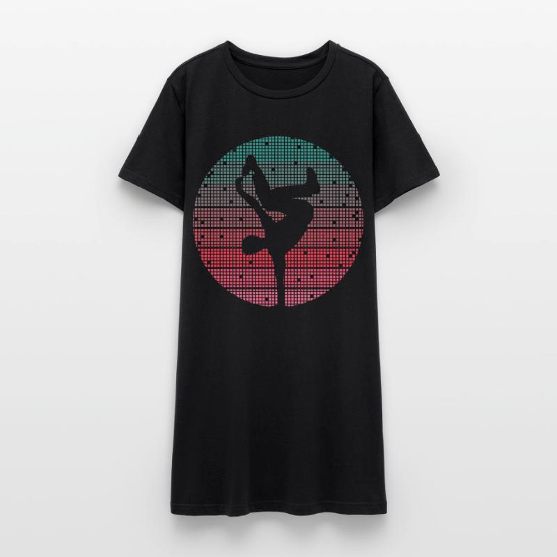 Breakdance Dance Breakdancer Retro Breakdancer Women’s T-Shirt Dress