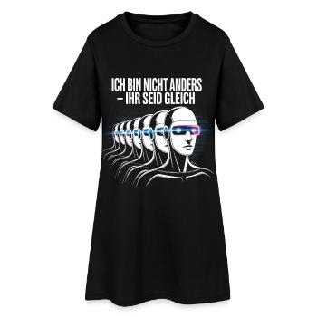 Je ne suis pas différent – tu es pareil - Robe T-shirt Femme - noir - Devant