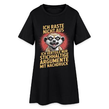 Gag des arguments valides sur les Suricates - Robe T-shirt Femme - noir - Devant