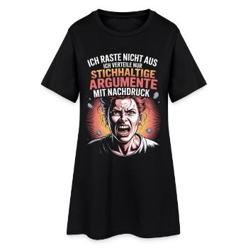 Arguments valides de la femme comique - Robe T-shirt Femme - noir - Devant