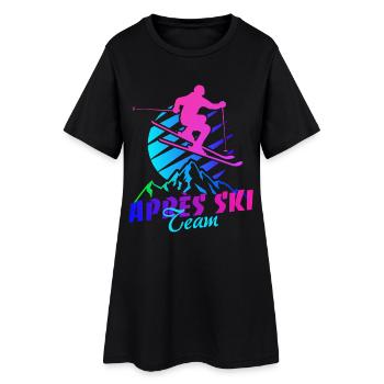 Après Ski Team, Winter sports, Ski holidays, 80s - Women’s T-Shirt Dress - black - Front