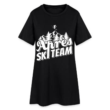 Après Équipe de ski, sports d’hiver, forfaits ski - Robe T-shirt Femme - noir - Devant
