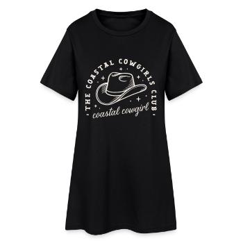 Küsten-Cowgirls-Club-Party dunkle Western-Ästhetik - Frauen T-Shirt-Kleid - Schwarz - Vorne