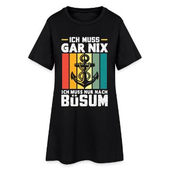 Vacances à la mer du Nord N’A PAS BESOIN D’ALLER À BÜSUM - Robe T-shirt Femme - noir - Devant