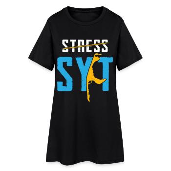 Sylt STRESS SYLT Vacances en mer du Nord Plaisir - Robe T-shirt Femme - noir - Devant