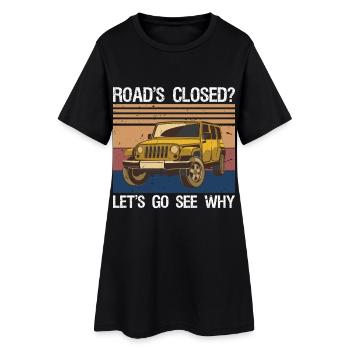 Voiture tout-terrain Dad Tout-terrain - Robe T-shirt Femme - noir - Devant