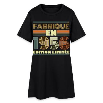 Vintage 1956 Cadeau D'anniversaire 70 ans - Robe T-shirt Femme - noir - Devant