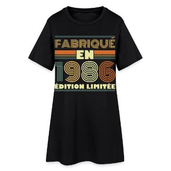 Vintage 1986 Cadeau D'anniversaire 40 ans - Robe T-shirt Femme - noir - Devant