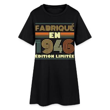 Vintage 1946 Cadeau D'anniversaire 80 ans - Robe T-shirt Femme - noir - Devant