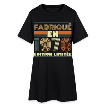 Vintage 1976 Cadeau D'anniversaire 50 ans - Robe T-shirt Femme - noir - Devant
