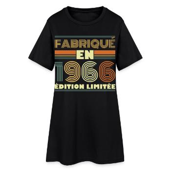 Vintage 1966 Cadeau D'anniversaire 60 ans - Robe T-shirt Femme - noir - Devant