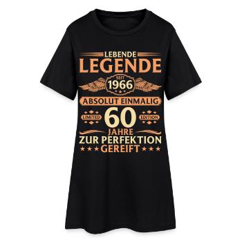 60e anniversaire Absolument unique Né en 1966 - Robe T-shirt Femme - noir - Devant