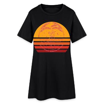 T-shirt Art du couple romantique - Robe T-shirt Femme - noir - Devant