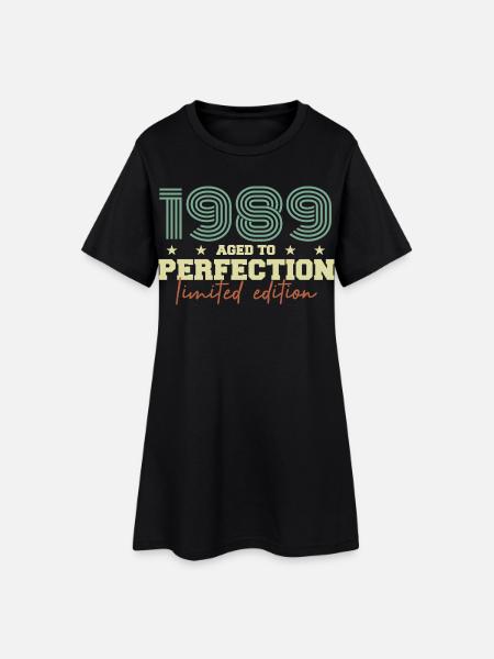 1989 - Robe T-shirt Femme - noir