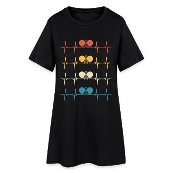  Ping-pong heartbeat table tennis ping pong - Robe T-shirt Femme - noir - Devant