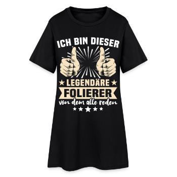 Dictons de Folier - Robe T-shirt Femme - noir - Devant