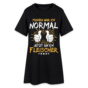 Fleischer Spruch - Frauen T-Shirt-Kleid - Schwarz - Vorne