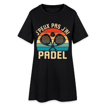 je peux pas j'ai padel  - Robe T-shirt Femme - noir - Devant
