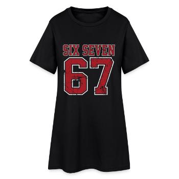 67 Six Seven 6-7  - Frauen T-Shirt-Kleid - Schwarz - Vorne