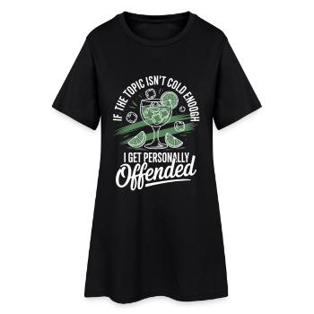 Gin si le sujet n’est pas assez froid - Robe T-shirt Femme - noir - Devant