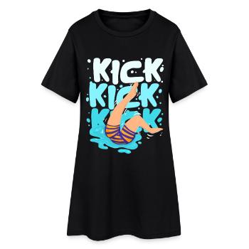 Moniteur de natation - Robe T-shirt Femme - noir - Devant