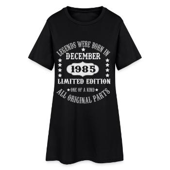 Les légendes sont nées en décembre 1985 - Robe T-shirt Femme - noir - Devant