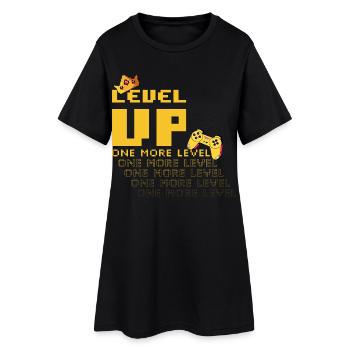 Drôle : Monter de niveau un niveau de plus Pixel gaming - Robe T-shirt Femme - noir - Devant