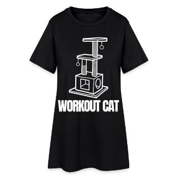 Workout Cat Emblem - Robe T-shirt Femme - noir - Devant