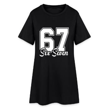 67 - Six Sept 6-7 SixSept - Robe T-shirt Femme - noir - Devant