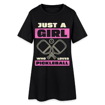 Juste une fille qui adore le pickleball - Robe T-shirt Femme - noir - Devant