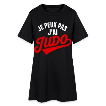 Ich kann nicht, ich habe Judo, Humor, Judoka. - Frauen T-Shirt-Kleid - Schwarz - Vorne