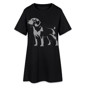 Conception amusante de beagle pour les amoureux des chiens - Robe T-shirt Femme - noir - Devant