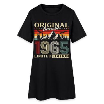 60e anniversaire Original Décembre Millésime 1965 - Robe T-shirt Femme - noir - Devant