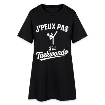 J’Peux Pas J’ai Taekwondo Humour Arts Martiaux - Robe T-shirt Femme - noir - Devant