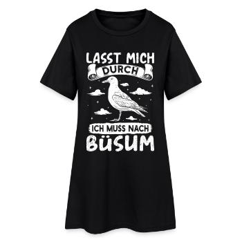Vacances à la mer du Nord LET ME THROUGH DOIT ALLER À BÜSUM - Robe T-shirt Femme - noir - Devant