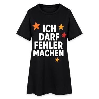 J’ai le droit de faire des erreurs, le courage d’apprendre - Robe T-shirt Femme - noir - Devant