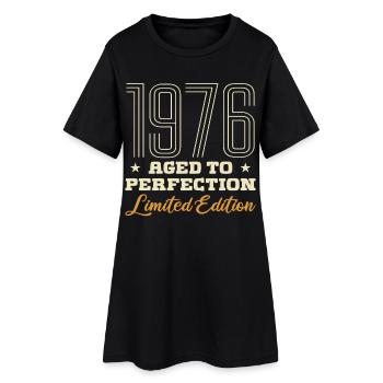 1976 The Age of Perfection 76 Geburtstagsgeschenk - Frauen T-Shirt-Kleid - Schwarz - Vorne