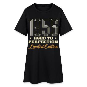 1956 L'âge de la Perfection Cadeau Anniversaire 56 - Robe T-shirt Femme - noir - Devant