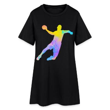 Handball Handball Player Colorful Dad Handball Player - Women’s T-Shirt Dress - black - Front