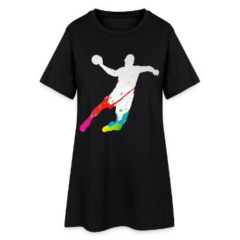 Handball Handball Player Colorful Dad Handball Player - Women’s T-Shirt Dress - black - Front