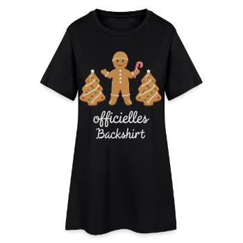Biscuits Cuisson Cookies de Noël Pain d’épices - Robe T-shirt Femme - noir - Devant