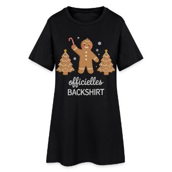 Biscuits Cuisson Cookies de Noël Pain d’épices - Robe T-shirt Femme - noir - Devant
