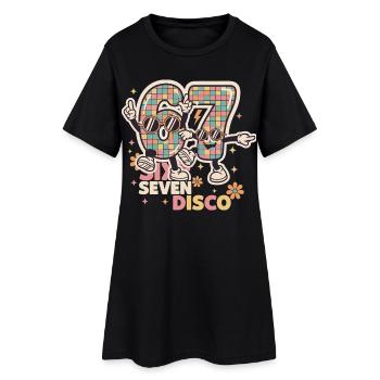 67 Six Seven Drôle Italie Disco Ball Rétro - Robe T-shirt Femme - noir - Devant