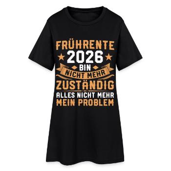 Retraite anticipée 2026 Plus responsable Retraite partielle - Robe T-shirt Femme - noir - Devant