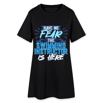 Schwimmlehrer The Swimming Instructor Is Here - Women’s T-Shirt Dress - black - Front