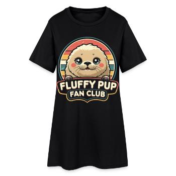 Club de fans du phoque du Grop, phoques duveteux - Robe T-shirt Femme - noir - Devant