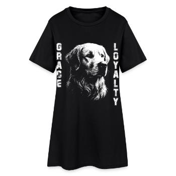 Golden Retriever design stylé - Robe T-shirt Femme - noir - Devant