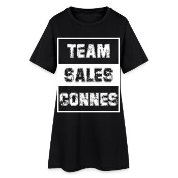 Teamverkaufs-Connes – Brigitte-Kontroverse - Frauen T-Shirt-Kleid - Schwarz - Vorne